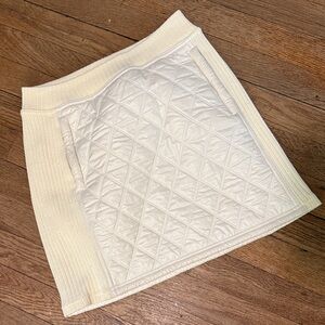 Prana Ivory Quilted Mini Skirt